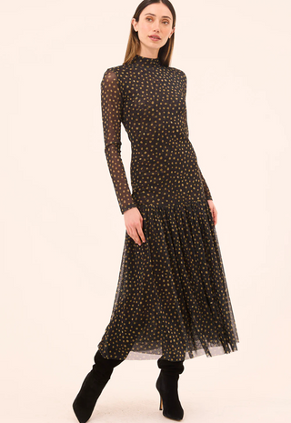 Leylani Dress Golden Polka Dot - Misa