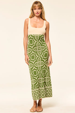 Kalil Dress Green Mosaic Misa