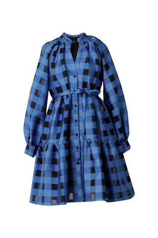 Lucy Dress Directoire Blue Emily Lovelock