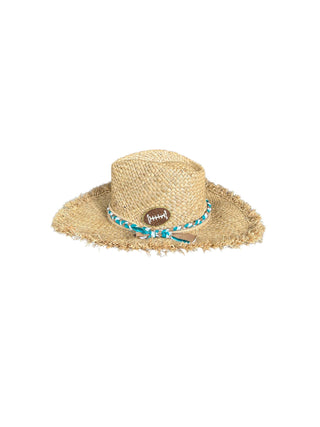 Coastal Carolina Game Day Vintage Straw Fringe Hat Label Jae