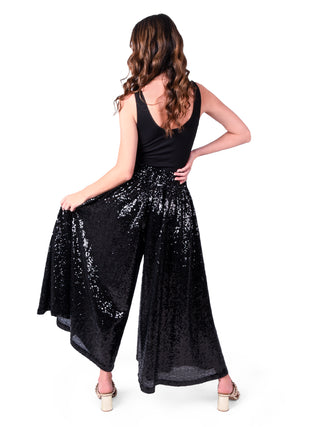 Palazzo Pant Black Sequin
