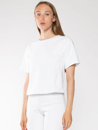 Ponte Knit Short Sleeve Top Extended