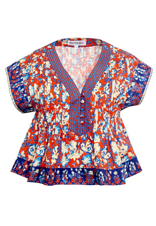 Lola Top Tapestry Floral Hunter Bell