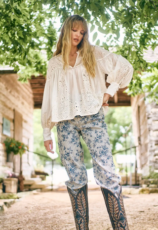 Lakelynn Pant Cornflower Toile - Hunter Bell