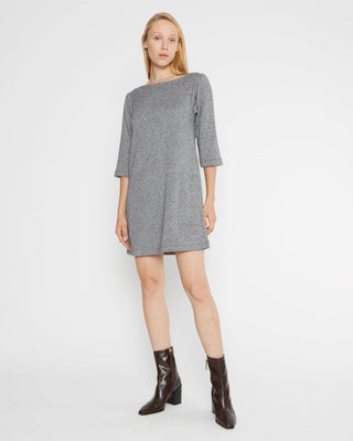 Sweater Knit A-Line Dress Heather Grey Ripley Rader