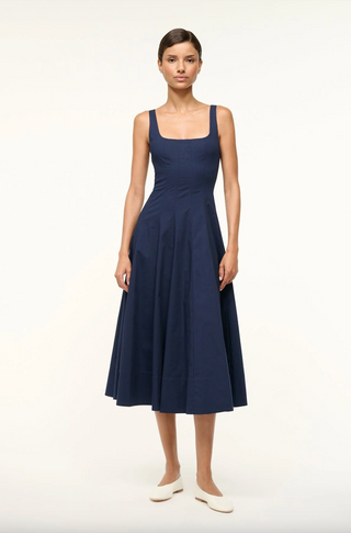 Wells Dress Navy Staud