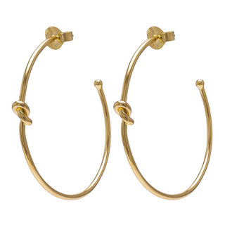 Knot Hoops Shiny 18K Gold Plated BR1079