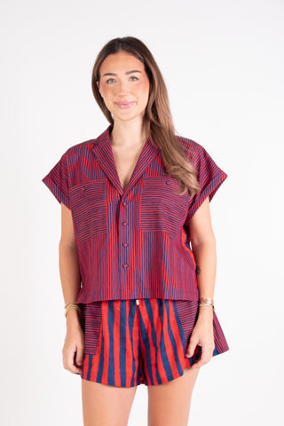 Luna Top Americano Stripe Emily McCarthy