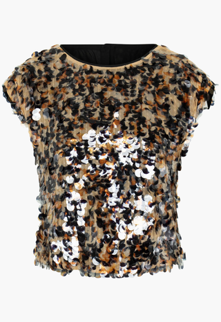 Hatti Tank Tortoise Shell Sequin Emily McCarthy