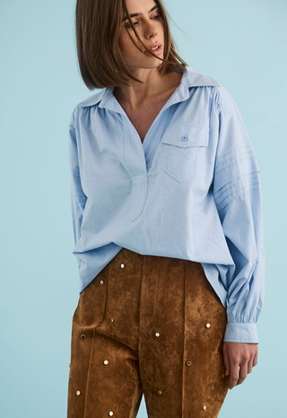 Evangeline Oxford Blue Hunter Bell