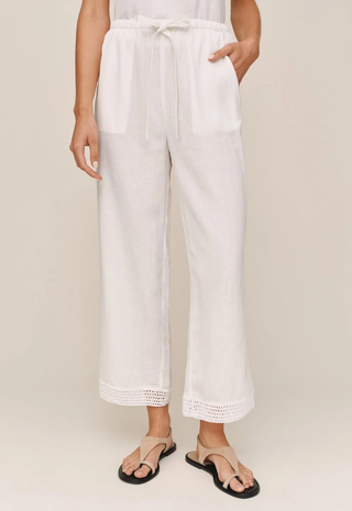 Crochet Edge Pant Ivory Sand Bella Dahl