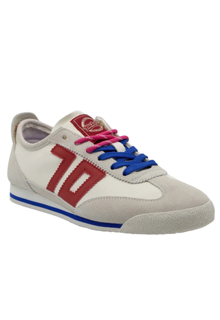 Leon White Red Sneakers Back70