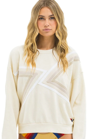 Blaze Crew Sweatshirt Relaxed Vintage White Aviator Nation