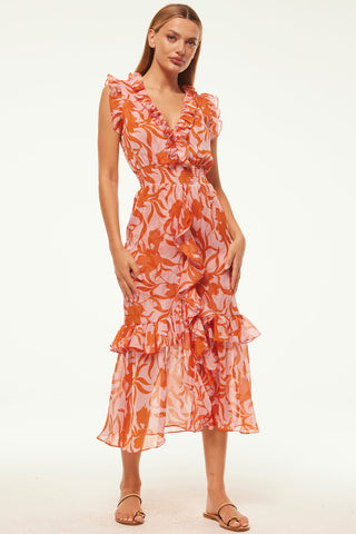 Kidada Dress Atlas Floral Desert Rose Misa