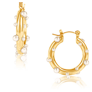 Nicoletta Pearl Hoop Earring Ellie Vail