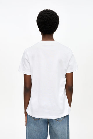 Basic Jersey Duckie Relaxed T-shirt Bright White - GANNI