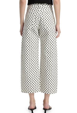 The Bow Crop White Polka Dot Frame