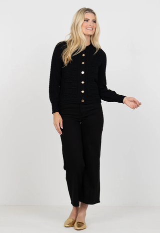 Chole Cardigan Midnight Monogram Emily McCarthy