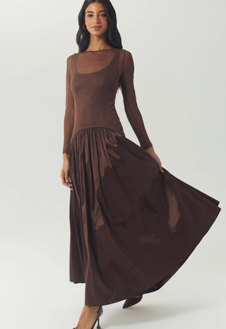 Susanne Dress Brown Hutch