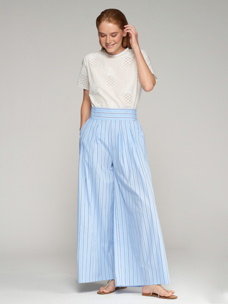 Marian Blue Striped Trouser Vilagallo