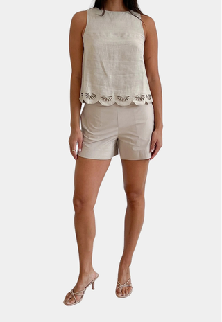 Kailani Top Beachy Beige Trina Turk