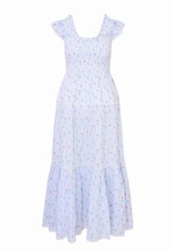 Chessie Dress Coastline Blue Love Shack Fancy