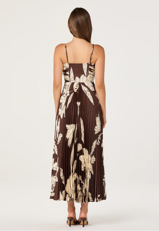 Clea Dress Brown Floral ASTR