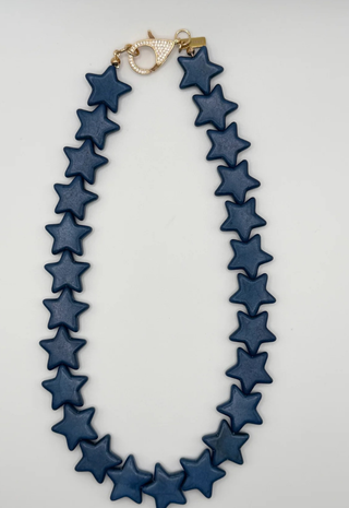 Sea Star Necklace Large Navy - Navy