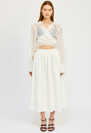 Blake Midi Skirt White En Saison