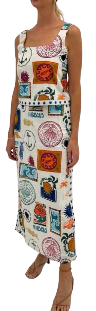 Blake Tank White Tropics Anna Cate