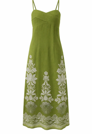Carlie Midi Green Lace Anna Cate