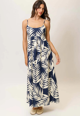 Shivon Dress Navy/Ivory Paradise Foliage Hutch