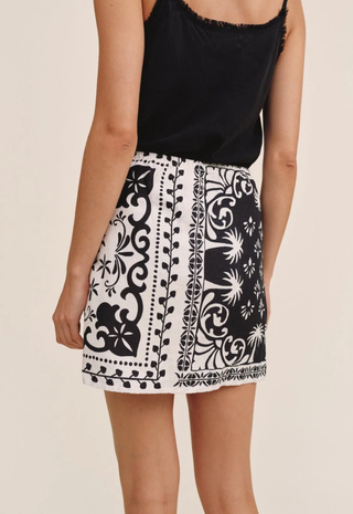 Wrap Skirt With Sash Tropical Bandana Print Bella Dahl