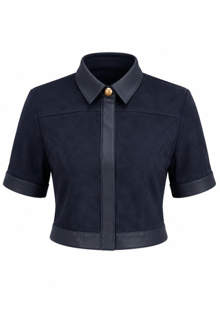 Albie Dress Navy Suede Anna Cate