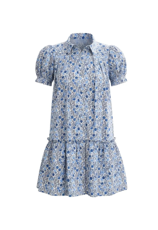 Drifter Mini Dress Bermuda Blooms Hunter Bell