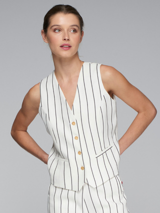 Black And White Diplomatic Vest Vilagallo