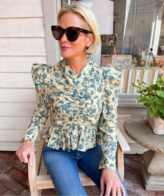 Charley Top - Teal/White