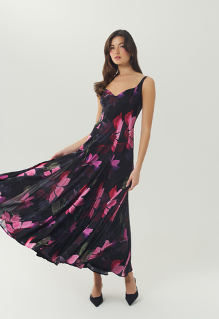 Neamy Dress Black Multi Hutch