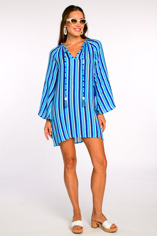 Chelsea Dress French Blue Stripe Elizabeth James