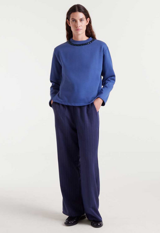 Sequin Round Neck Sweatshirt Compañia Fantastica