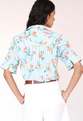 Jura Shirt Orchid Pinstripe Placid Banjanan