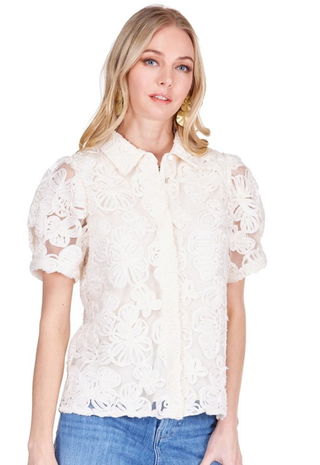 Soutache Blouse Ivory JoyJoy