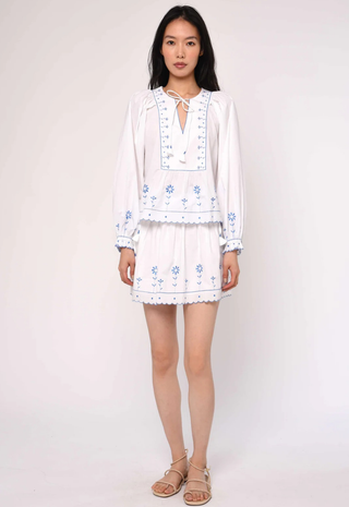 Junie Top Margaret Embroidery Love The Label