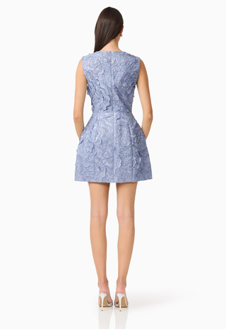 Elisa Tulip Mini Dress Steel Blue Elliatt
