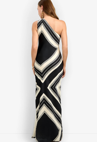 Chianti Dress Almond Black Trina Turk