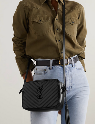 Saint Laurent Medium Lou Bag-Black
