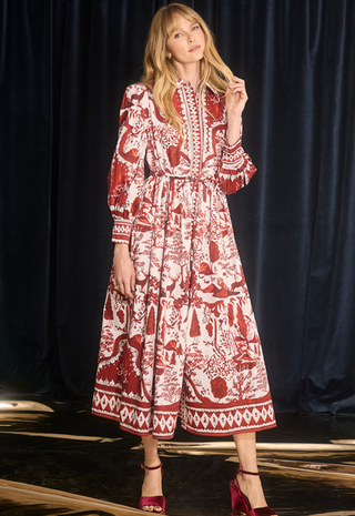 Rosie Dress Central Park Toile Hunter Bell