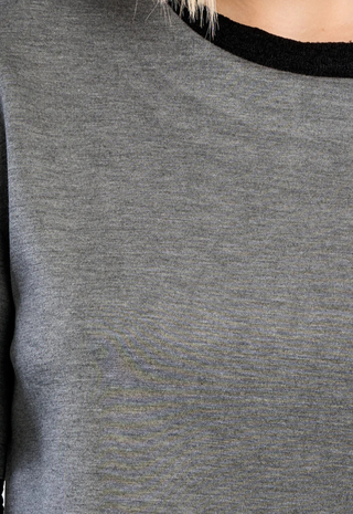 Young Ladies Knitted Top Dark Grey Molly Braken