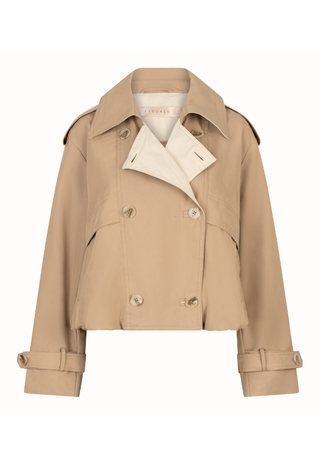 Coat Trench Short Balloon Stone - Esqualo