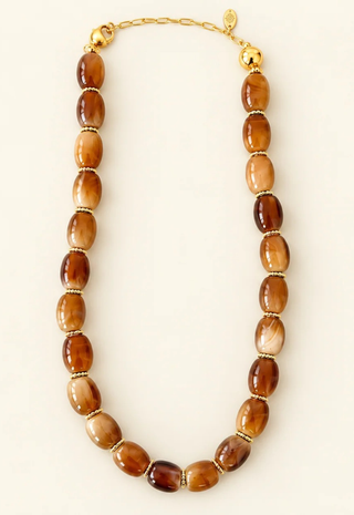 Chunky Magnetic Link Necklace Smith & Co - Light Brown